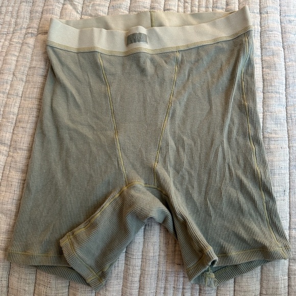 Skims Cotton Rib Boxer in Mineral - Picture 1 of 2